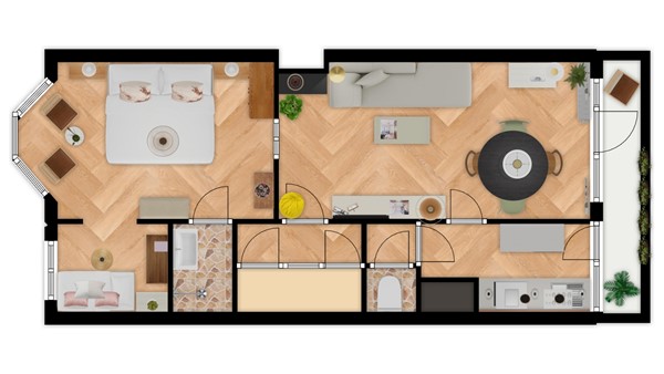 Floorplan - Harstenhoekweg 157, 2587 SH Den Haag